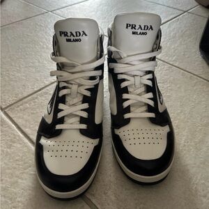 Prada Black and White Men's Sneakers